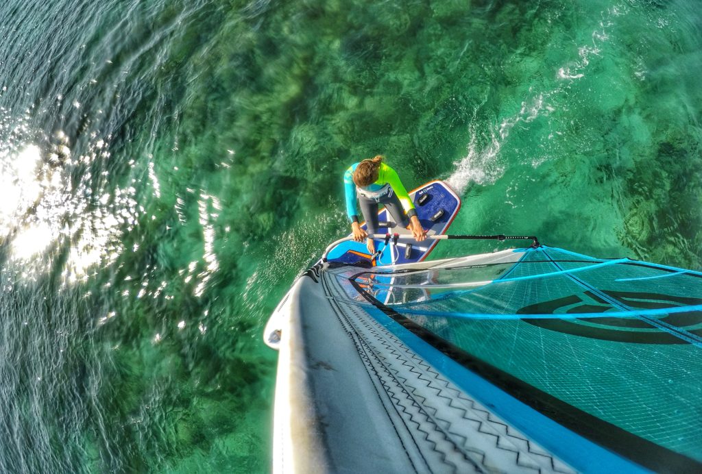 Learning how to windsurf on the STX 280 Windsurf Board