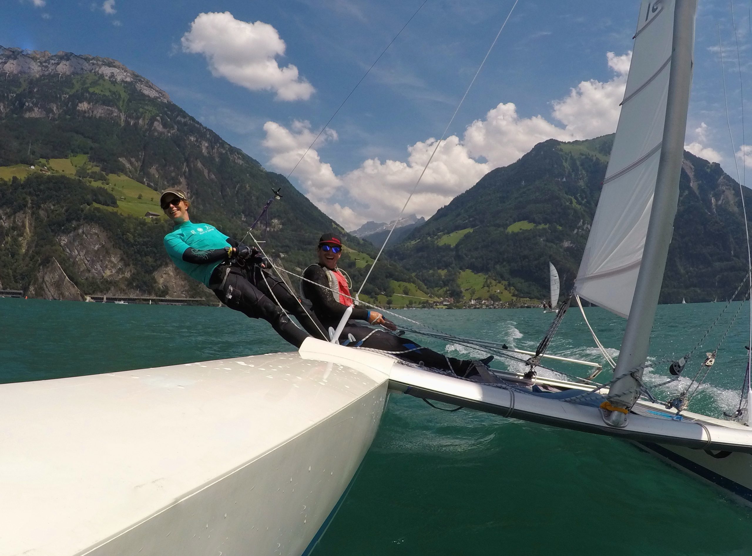 Wannabe Watersports having fun Sailing on the Urnersee