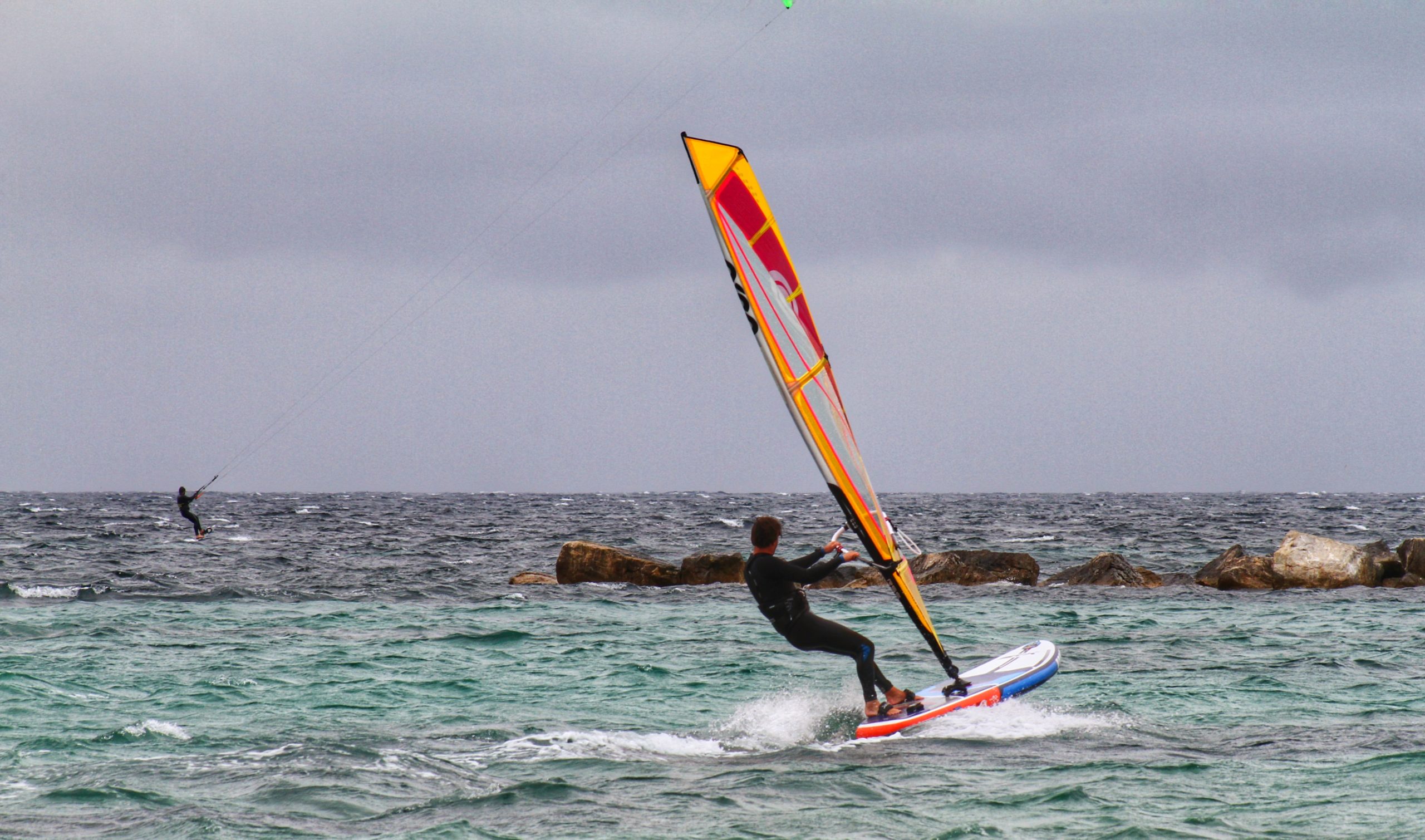 Windsurfing on the STX 280 Windsurf Board
